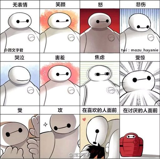 大白的表情