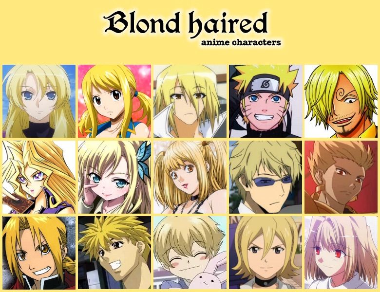 blond hair manga character