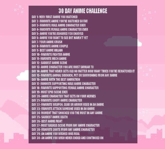 Doing the 30 Day Anime Challenge | Anime Amino