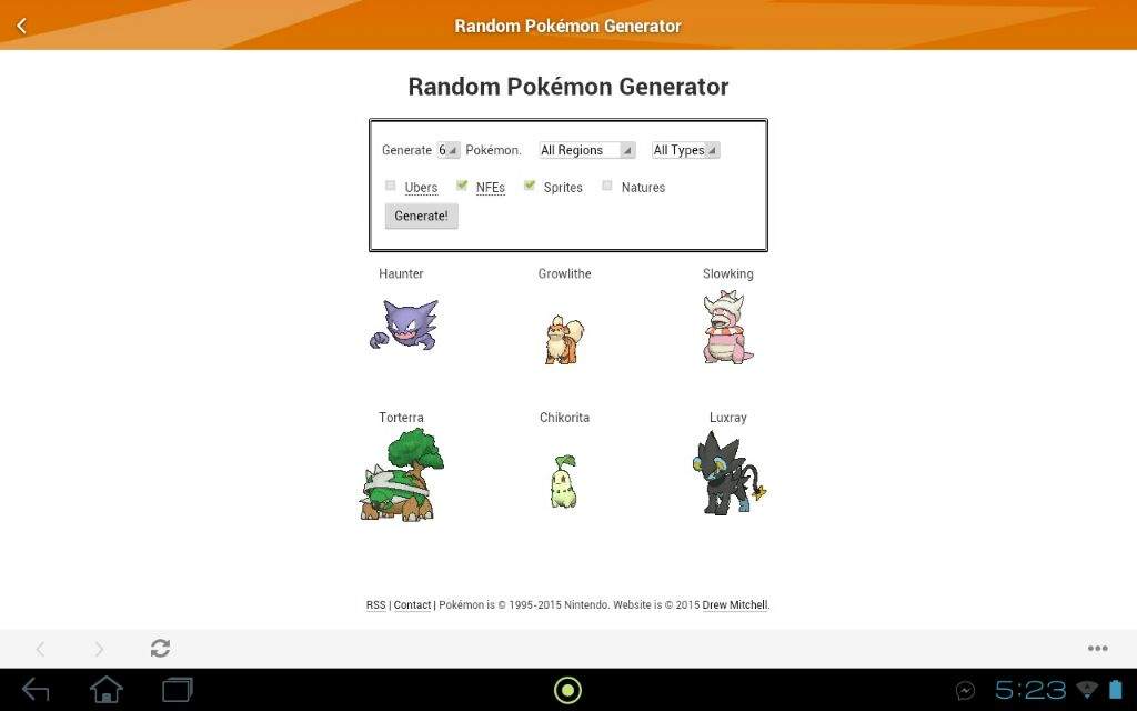 random pokemon generator without names