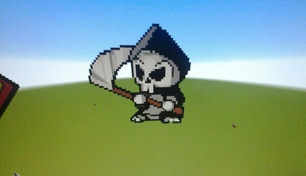 Grim Reaper Pixel Art.