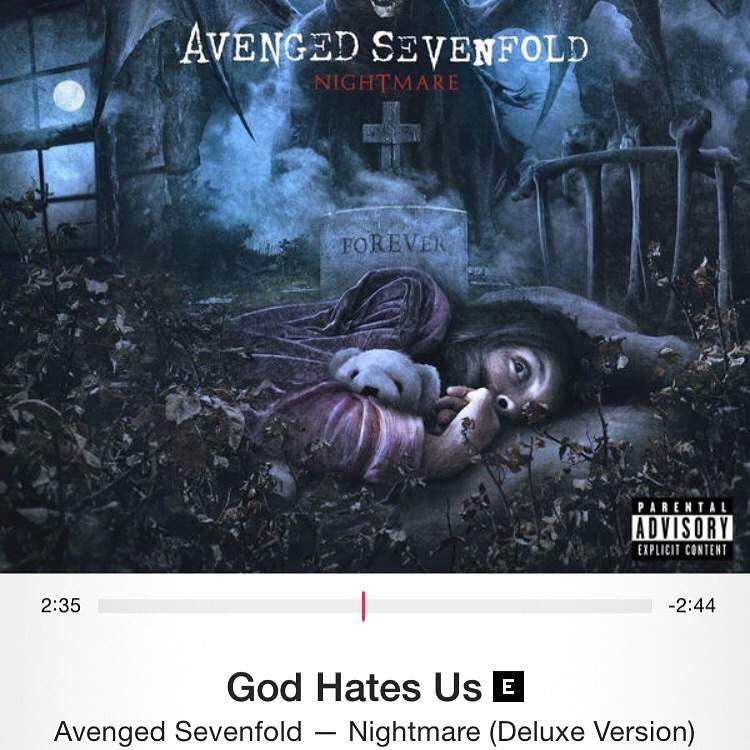 avenged sevenfold god hates us shirt