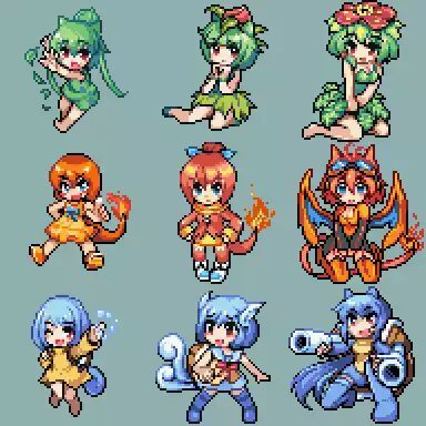 all moemon platinum sprites