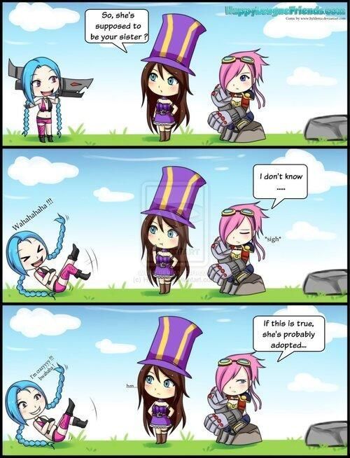 league of legends are jinx and vi sisters