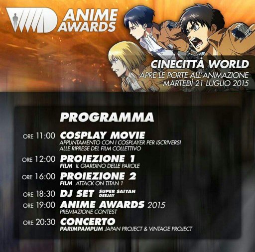 VVVVID ANIME AWARDS 2015 Anime Amino