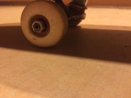 skateboard one wheel off ground