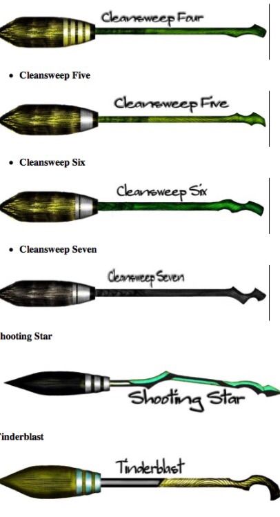 types of broomstick