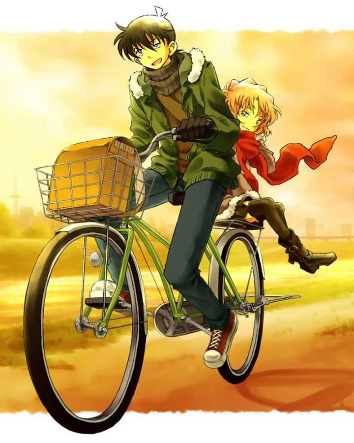 Girls riding on the back of the bicycle | Anime Amino