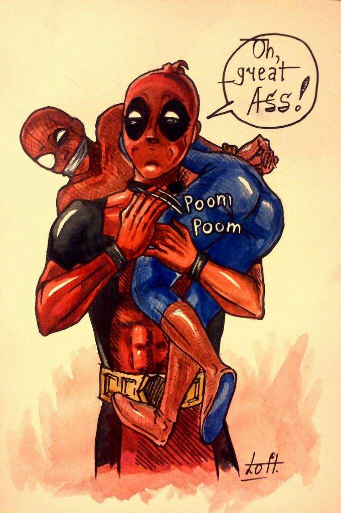 deadpool x spiderman