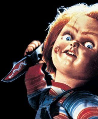 chucky doll with knife