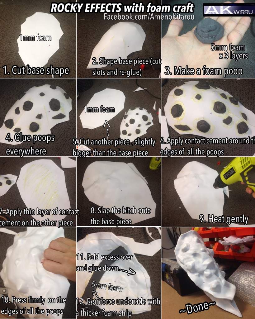 Tutorial - rocky effects with EVA FOAM! | Cosplay Amino