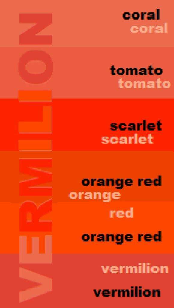 Shades Of Orange Names art contest: the vermilion contest 🎉 | anime amino Shades Of Orange Names art contest: the vermilion contest 🎉 | anime amino