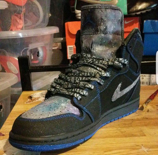 custom galaxy jordans