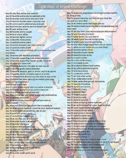 Anime Challenges | Wiki | Anime Amino