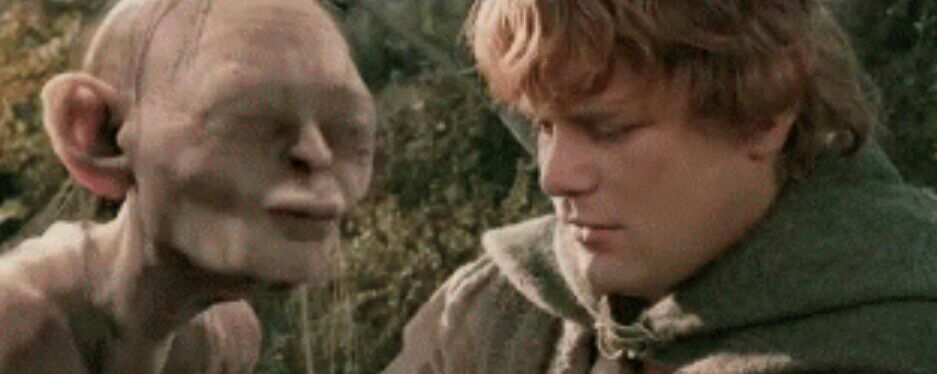 the lord of the rings frodo and sam vs gollum