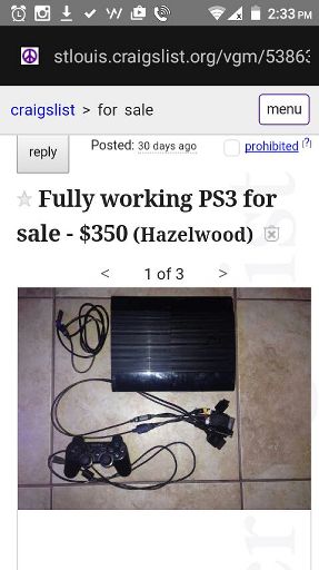 craigslist ps3 for sale