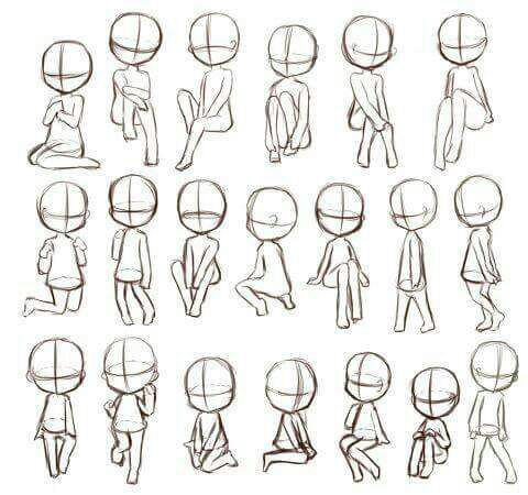 chibi reference poses