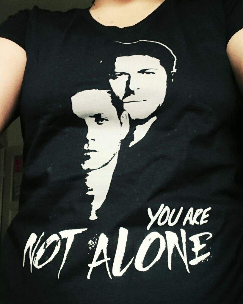 supernatural you are not alone t shirt