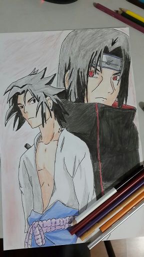 Que Les Parece Mi Dibujo De Itachi Y Sasuke Uchiha Anime Amino