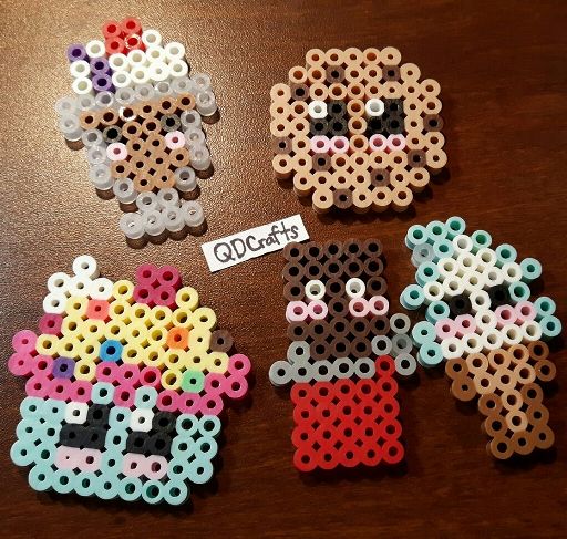 Easy Sweet Treats Perler Bead Keychains Magnets 