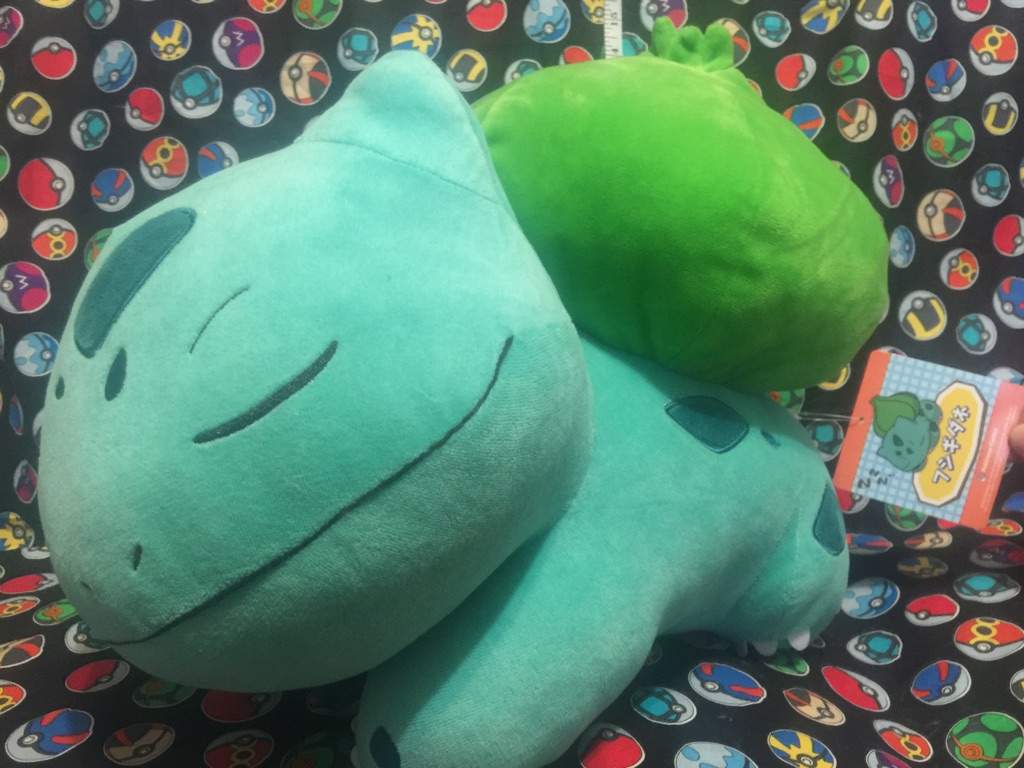 bulbasaur plush sleeping