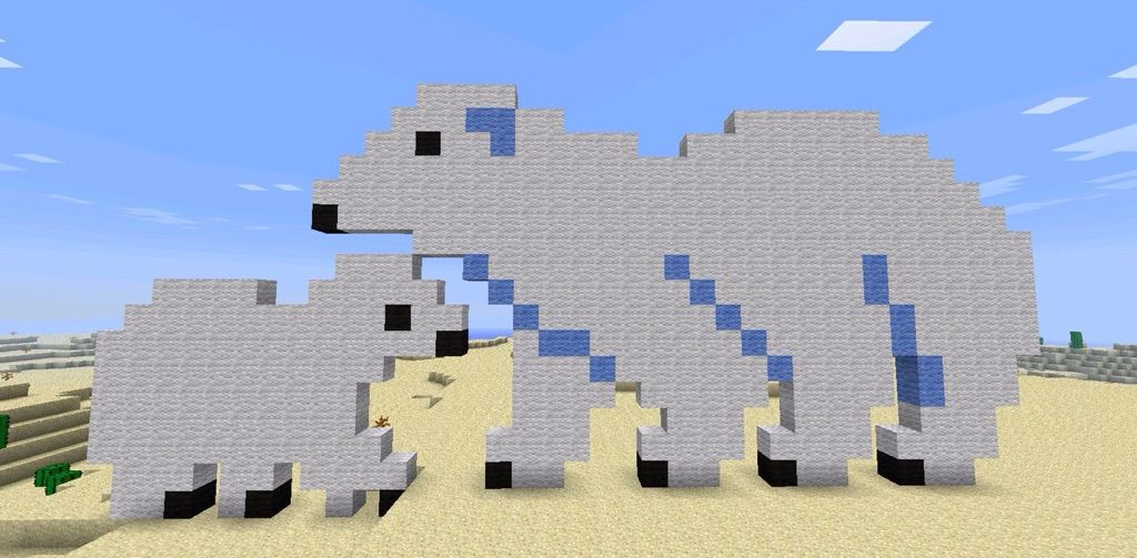 lego minecraft polar bear