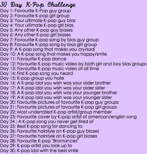 30 Day Kpop challenge | K-Pop Amino