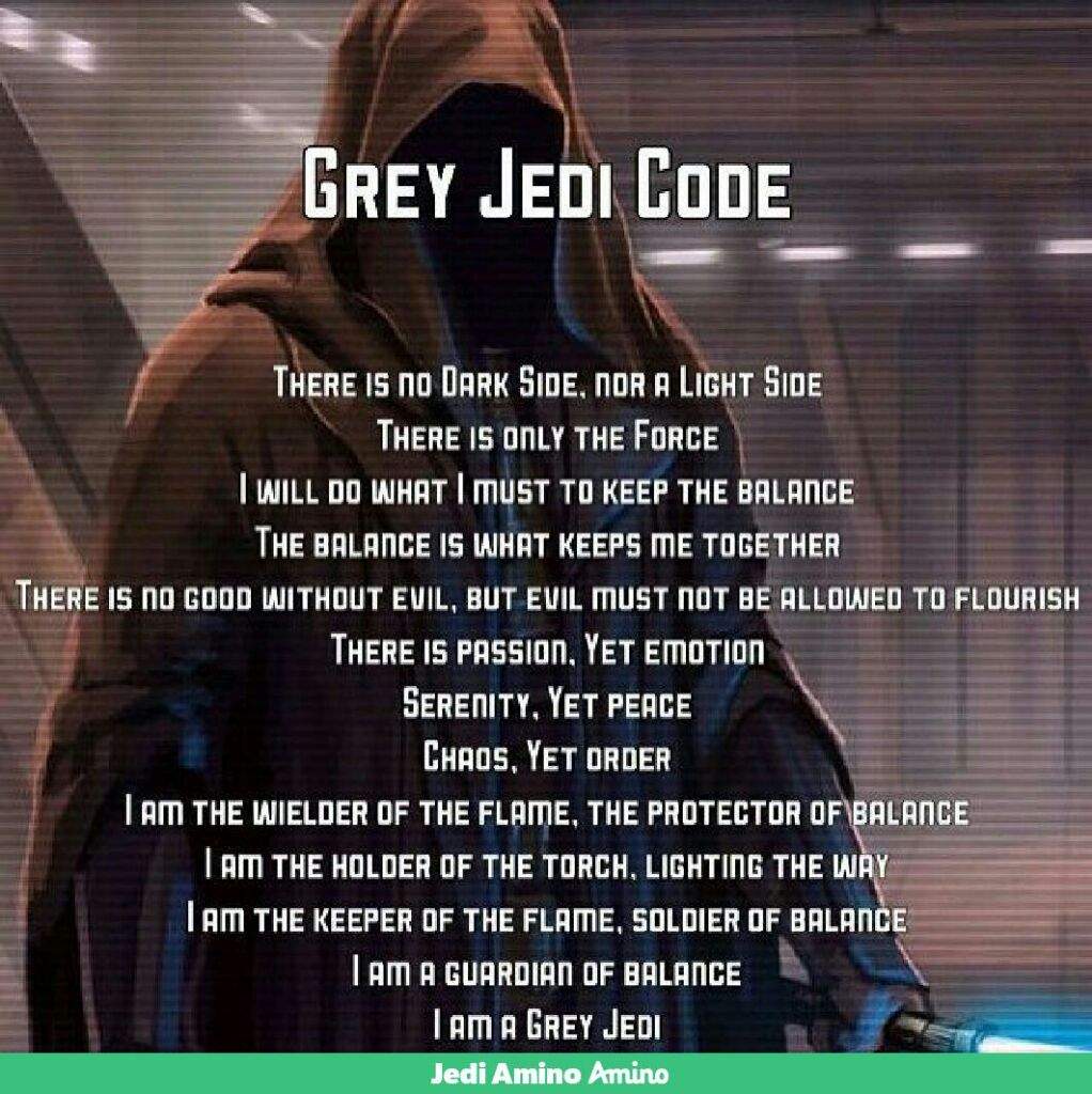 grey jedi code shirt