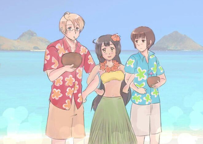 anime girl hawaiian shirt