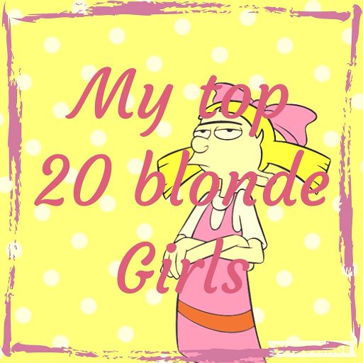 My Top 20 Blonde Girls Cartoon Amino