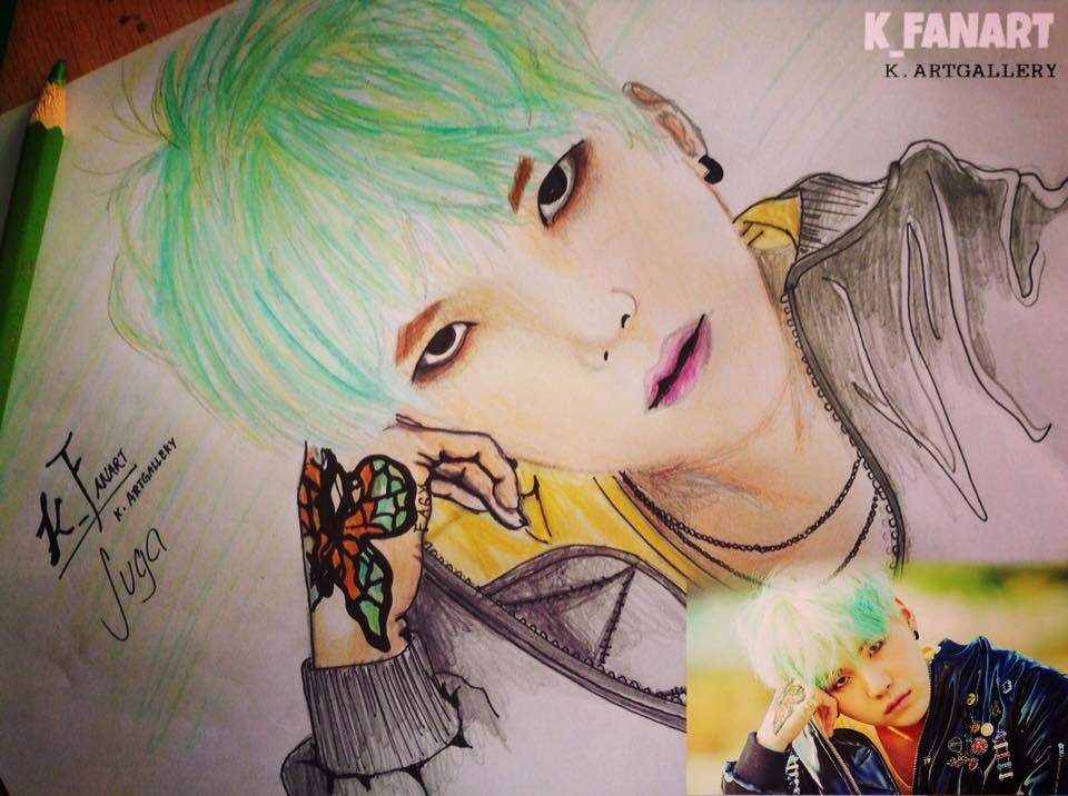 방탄소년단:민윤기:BTS Min Yoongi Drawing & BTS new set of Concept photos | K