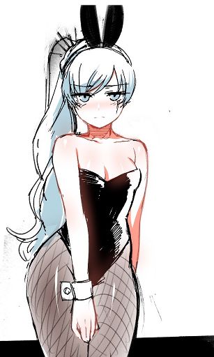 Weiss in bunny suit | Anime Amino