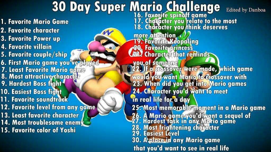 Challenge mario missing