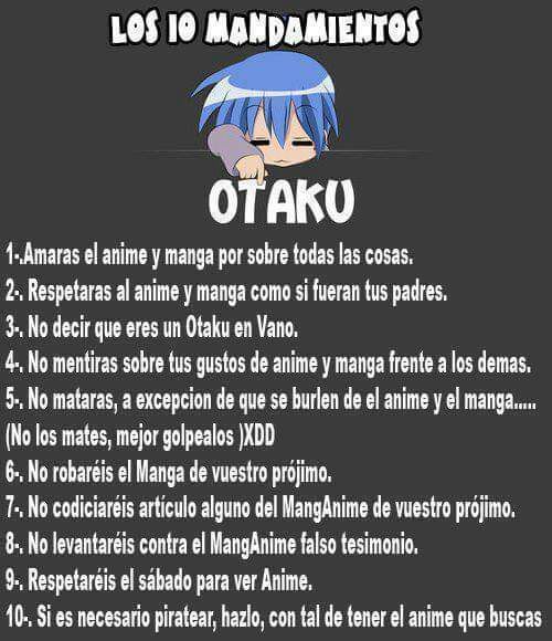 Oracion Otaku Y Los 10 Mandamientos Anime Amino