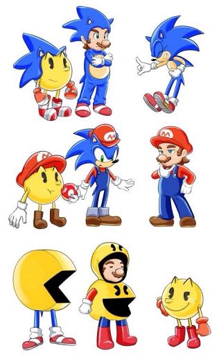 mario and pacman