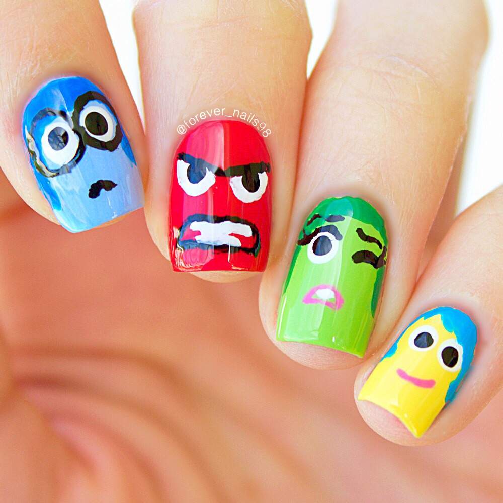 Disneys Inside Out Nail Art Nail Art Amino