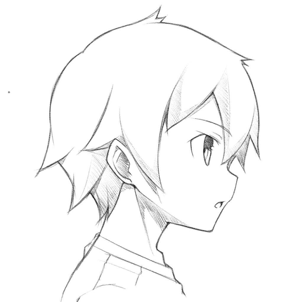 Side Profile Anime Boy Hair - bmp-wabbit