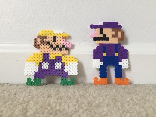 Perler Bead Wario Brothers Mario Amino