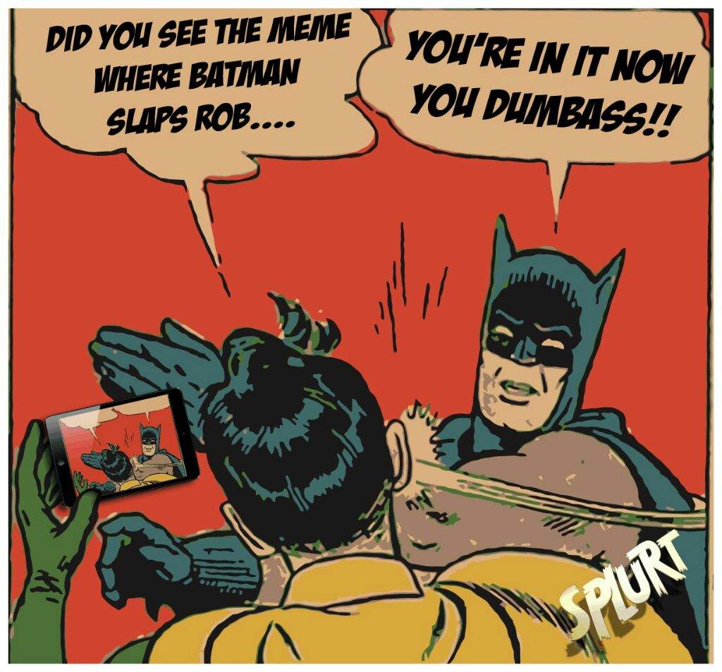 Origin Of The Batman Slapping Robin Meme Comics Amino