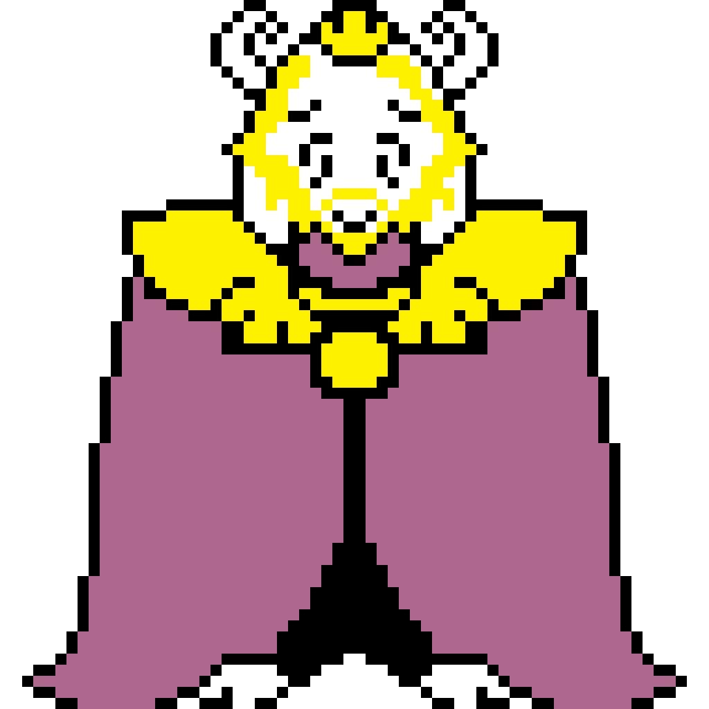 Undertale Asgore Sprite Undertale Pixel Art Pixel Art Grid Pixel Art