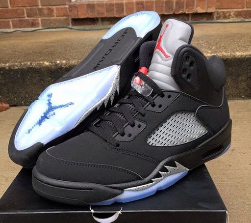 metallic jordan 5's
