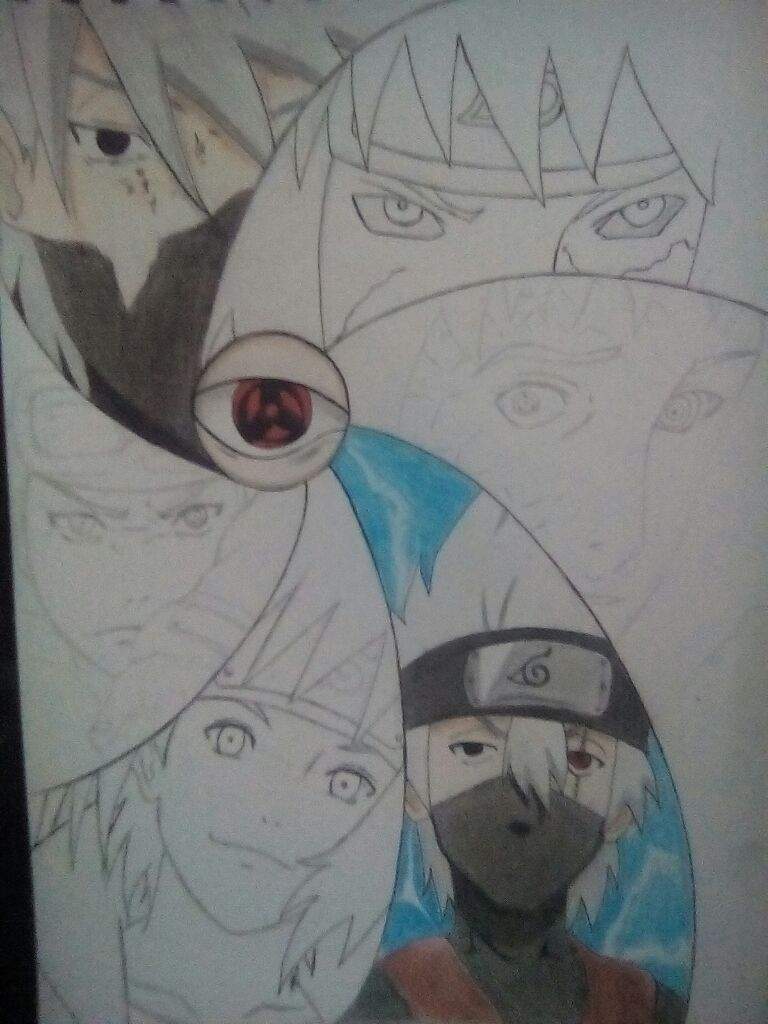 Kakashi Y Obito Dibujo Proceso De Dibujo Minato Rin Obito Y