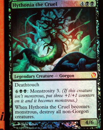 HYTHONIA THE CRUEL Theros MTG Black Creature Â— Gorgon MYTHIC RARE 