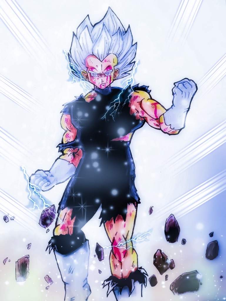 super saiyan white vegeta