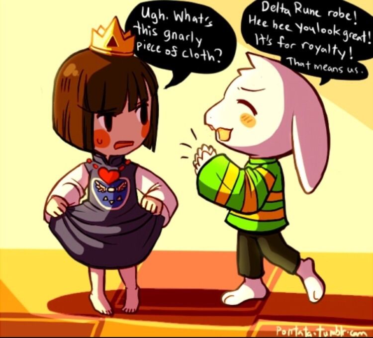 Explaining The Delta Rune Robe To Chara Undertale Amino