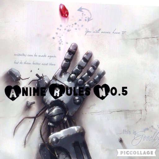 Anime Rules no.5 Anime Amino