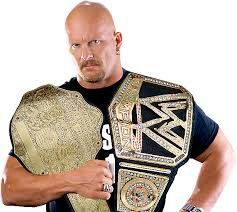 Stone Cold With Wwe World Heavyweight Championship Belt 