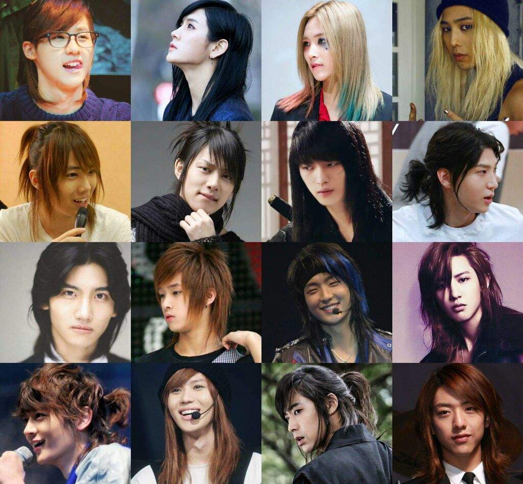 Top Kpop Male Idols With Long Hair most complete - S-K-I