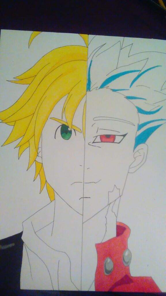 Proceso de Dibujo: Nanatsu no taizai || Meliodas/Ban || | •Anime• Amino