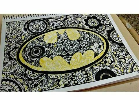 zentangle art batman arte